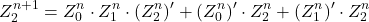 \[ Z_2^{n+1} = Z_0^n \cdot Z_1^n \cdot (Z_2^{n})^\prime + (Z_0^{n})^\prime \cdot Z_2^n + (Z_1^{n})^\prime \cdot Z_2^n \]