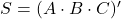 S = (A \cdot B \cdot C)^\prime