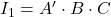 I_1 = A^\prime \cdot B \cdot C