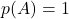 p(A)=1