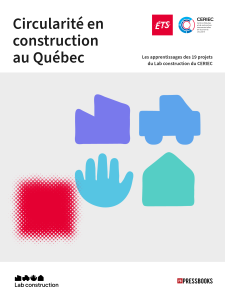 Circularité en construction au Québec couverture de livre